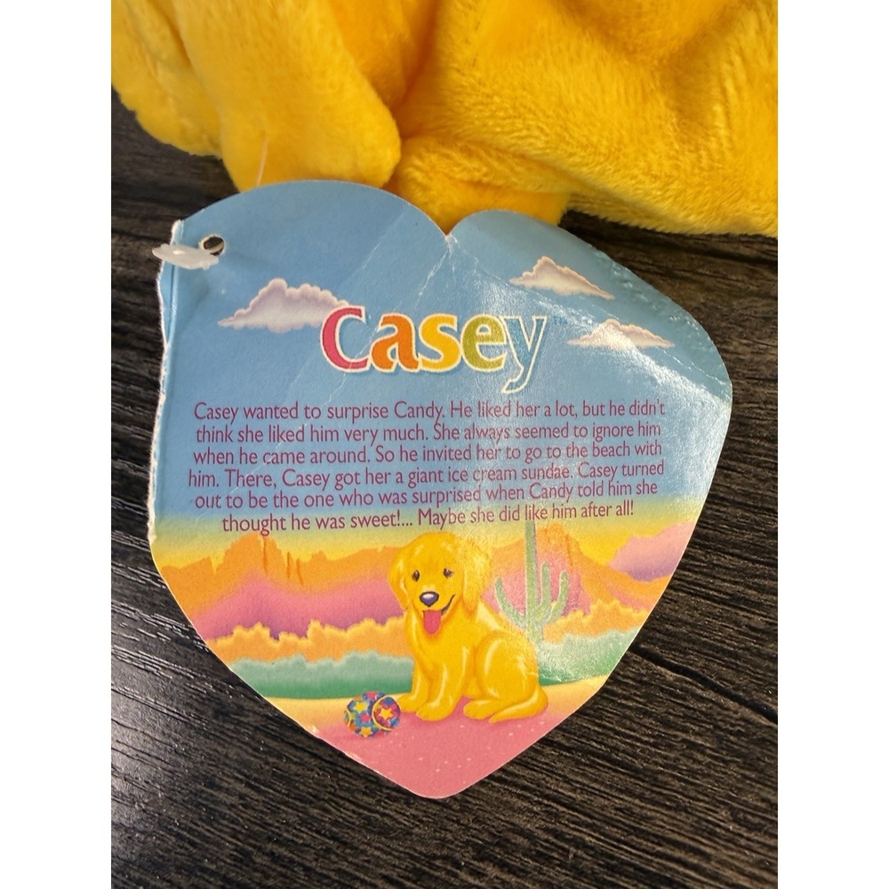 Vintage 90s World of LISA FRANK ~Casey~Fantastic Beans Buddies Plush - Picture 2 of 13